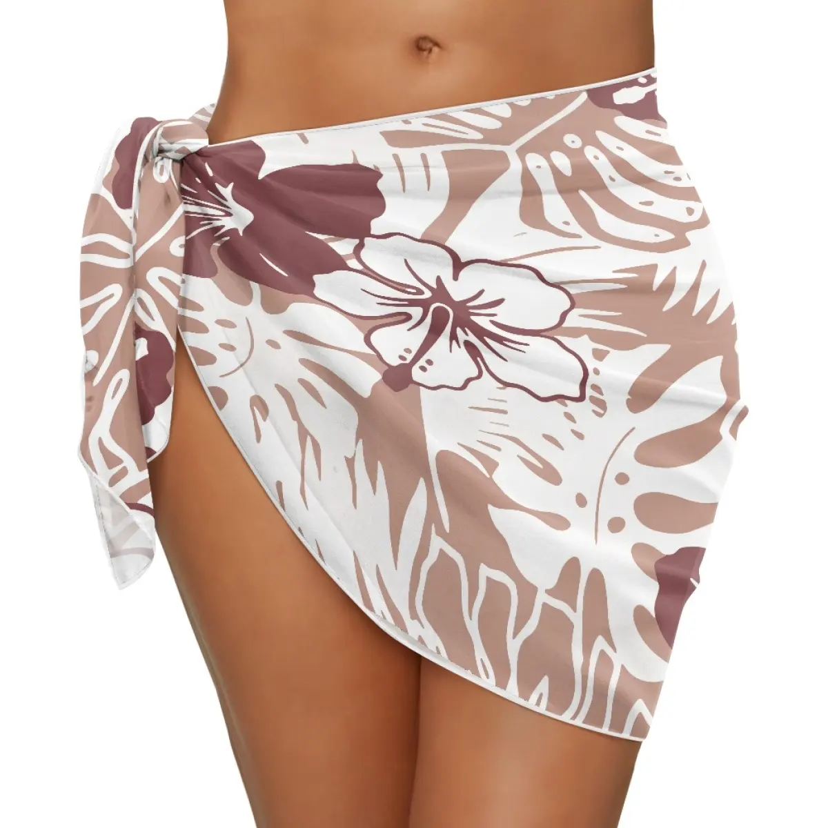 Samoan hình xăm Plumeria in Bikini Cover up Ngắn phụ nữ bãi biển váy đồ bơi tùy chỉnh kết thúc tốt đẹp sarong váy áo tắm thả vận chuyển