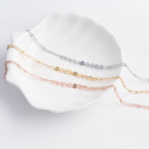 Elegante de moda de las <span class=keywords><strong>mujeres</strong></span> pulsera de la joyería de cadena de arenado disco encantos pulsera - Product Image 4