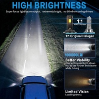 Phare LED super lumineux 300W 60000lm F4 H4 H1 H7 H11 9005 9006 9012 Canbus pour voiture, ampoule LED H4
