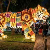 Decoración Interactiva de Faroles para Parques de Atracciones, para el Día de Muertos en México, Uso Interior/Exterior, Espectáculo de Luces para Parques Temáticos