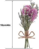 Buket Mini Gypsophila Kustom, Bunga Kering dalam Rangkaian Daisy & Daun Lagurus Kapas untuk Pernikahan Hari Ibu