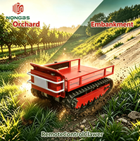 Transporteur tout-terrain télécommandé 2.4G pour pentes raides, vergers et talus, avec extension de portée et grappin, à braquage zéro