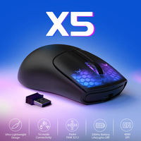 Ratón Inalámbrico para Juegos ATTACK SHARK X5, Ultraligero, RGB, 2.4G, Recargable por USB, Ergonómico, para Juegos de PC