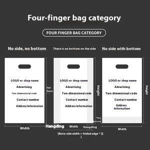 Sac à quatre doigts transparent personnalisé pour chips <span class=keywords><strong>de</strong></span> pommes <span class=keywords><strong>de</strong></span> terre poche à rabat plat <span class=keywords><strong>pantalon</strong></span> cadeau vêtements pain pâtisserie emballage sac à provisions - Product Image 4