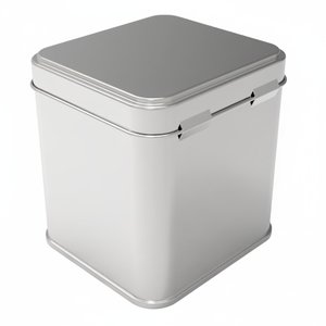 Caja de lata cuadrada Caja de Sabores Regionales de nueces de 500 ml 75x75x92mm Tapa deslizante de 0,5 LT - Product Image 2
