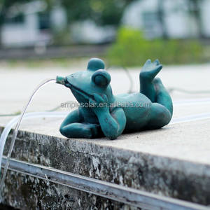 <span class=keywords><strong>Fuente</strong></span> de <span class=keywords><strong>rana</strong></span> de bronce al aire libre con bomba solar <span class=keywords><strong>fuente</strong></span> de agua de estanque de jardín solar - Product Image 4