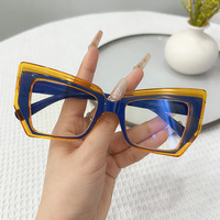 Monture de lunettes pour femme, myopie, peut être équipée de verres plats sans correction, monture de lunettes anti-lumière bleue tendance pour homme