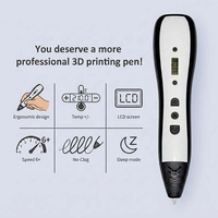Pena 3D Printing Pla 1.75mm Laris Manis dengan Layar LCD untuk Anak-anak Dewasa, Mainan Edukatif Kreatif DIY, Bersertifikasi CE FCC KC