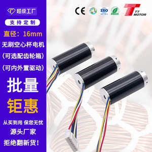 Motor sin núcleo de 16 mm, estándar de 12 V, silencioso, con doble rodamiento de bolas, larga vida útil, motor sin núcleo 1636. - Product Image 3