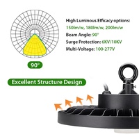 85w 100w 150w 200w commutable Ip65 éclairage industriel Highbay pendentif rond luminaire de magasin Ufo Led High Bay Light