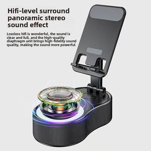 Soporte de Escritorio Portátil Flexible 5 en 1 con Banco de Energía, Tira de Luz RGB, Altavoz, Soporte para Teléfono, Altavoz Inalámbrico para Transmisión en Vivo - Product Image 6