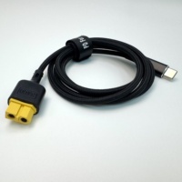 Câble de charge USB-C mâle vers XT60 femelle personnalisé, cordon d'alimentation tressé pour drone, panneau solaire, station d'alimentation, chargeur de batterie RC