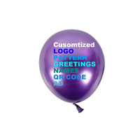 Kit d'arche de ballons de fête avec support, impression personnalisée de logo, slogan et code QR pour la promotion de la marque et les activités publicitaires