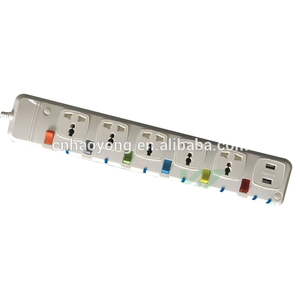 250v <span class=keywords><strong>4</strong></span> banda de energía eléctrica 2 carga usb puertos enchufe de extensión universal salida con spike y de guardia - Product Image 2