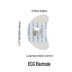 Volwassen wegwerp zelfklevende <span class=keywords><strong>ECG</strong></span>/EKG schuim elektrode pad 50mm halvemaanvormig ozon desinfecterend medisch hulpmiddel CE gecertificeerd - Product Image 3