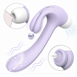 S-HANDE Masseur <span class=keywords><strong>de</strong></span> Seins à 9 Fréquences pour Femmes, Stimulation du Point G, Succion du Mamelon et du Clitoris, Vibrateur Lapin pour Femmes - Product Image 1