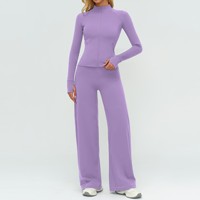 Nouvel ensemble de 7 pièces de vêtements de sport pour femmes : veste, soutien-gorge, pantalon large à taille haute, séchage rapide, idéal pour le fitness, la gym et le yoga