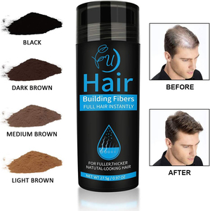 Nuevo tratamiento de pérdida de cabello vegano orgánico caliente, aplicador de spray de fibra para la construcción del cabello, Etiqueta Privada, fibras de construcción de cabello marrón oscuro - Product Image 2