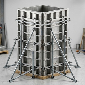Système de coffrage moderne et durable en alliage <span class=keywords><strong>d</strong></span>'aluminium haute résistance Q235 pour dalles de béton et colonnes, panneau de coffrage pour centres commerciaux et villas - Product Image 1