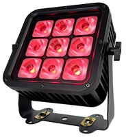 Projecteur PAR LED sans fil GLEE Outdoor IP65 étanche 9x18W RGBWA+UV 6-en-1 alimenté par batterie avec télécommande DMX