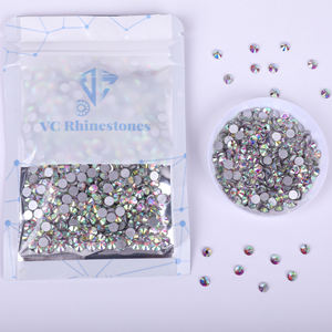 Ensemble de strass en verre holographique AB pour nail art, vente en gros VC, SS3-SS30, décoration en cristal, utilisé pour les étuis de téléphone en cristal - Product Image 3