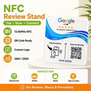 Plaque NFC NTAG 213 NTAG 215 NTAG 216 multiplateforme pour les médias sociaux et les avis <span class=keywords><strong>Google</strong></span> avec support adhésif 3M - Product Image 2