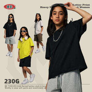 BE ropa para niños 2025 primavera y verano marca de moda Bajia color a juego ropa para niños manga corta medio y lar - Product Image 1