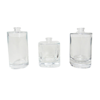 Flacon de parfum vide de luxe personnalisé avec logo, 50 ml, en verre, avec bouchon pulvérisateur, pompe pulvérisatrice, impression sérigraphique transparente
