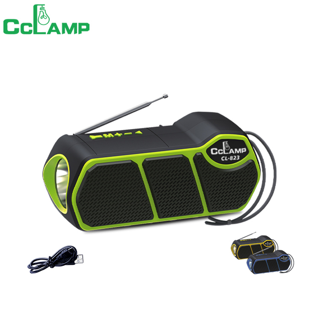 CCLAMP OEM Solar Portable Bluetooth Speaker with Torch & FM Radio for Home Office & Outdoor Use