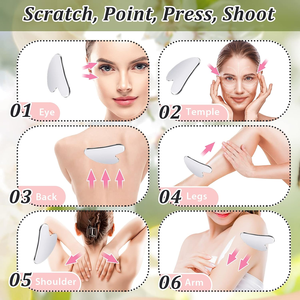Outil facial Gua Sha en acier inoxydable avec fonction musicale pour le massage du visage Gratter la circulation sanguine et le drainage lymphatique - Product Image 4