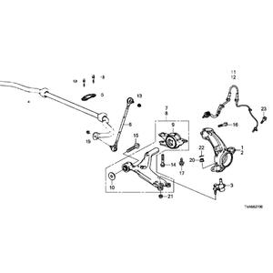Brazo de Control Inferior Delantero para Honda Accord 51350-TVA-A00, Pieza de Repuesto para Sistema de Suspensión MacPherson, Nueva - Product Image 3