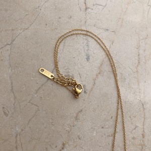 Custom 18K Gold Plated Round Charm Crystal CZ Stainless Steel Heart <b>Necklace</b> for Women - Product Image 5