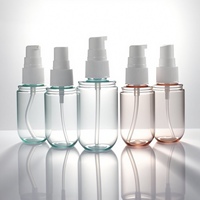 Vente en gros de flacon pompe de vaporisateur/lotion en forme de capsule vide en plastique PET personnalisé de 60ml 100ml