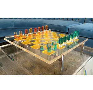 Jeu d'échecs en acrylique transparent pour adultes et enfants, nouvelle collection