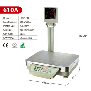 Veidt Weiging 30kg Digital Balanza Price <b>Computing</b> Scale Weight Electronic Calculation <b>Table</b> 610A Dual Screen Display Read - Product Image 3