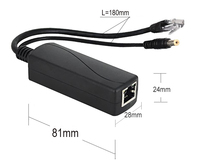 SDaPo PS5712P Divisor PoE de 10/100Mbps IEEE802.3af 12V 1A 1500V Módulos de Comunicación Ethernet con Aislamiento de Alto Voltaje