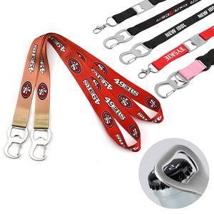 Vente en gros de lanières personnalisées avec logo imprimé, porte-clés décapsuleur de bière en gros avec anneau porte-clés - Product Image 1
