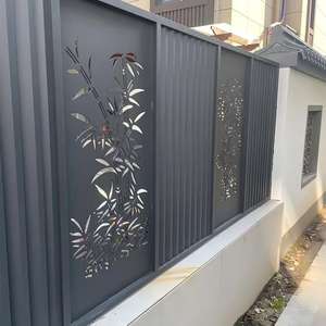 레이저 커팅 아연 도금 강철 펜스 패널 야외 프라이버시 데크 계단 발코니 난간 펜싱 - Product Image 1