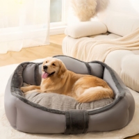 Coussin de luxe toutes saisons pour animaux de compagnie – Grands lits pour chiens et chats, tapis solides et tendance pour Golden Retriever et Samoyed, ouverts, détachables et lavables