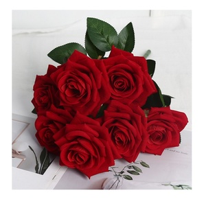 Ramo de Rosas Artificiales de Lujo, Decoración para el Hogar y Fiestas, Centros de Mesa Gigantes de Alta Calidad con Tacto Real, Ramo de Flores Artificiales de Seda - Product Image 1