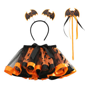Conjunto <span class=keywords><strong>de</strong></span> falda tutú <span class=keywords><strong>de</strong></span> Halloween para niñas con sombrero <span class=keywords><strong>de</strong></span> <span class=keywords><strong>bruja</strong></span> disfraz <span class=keywords><strong>de</strong></span> escoba mágica <span class=keywords><strong>de</strong></span> murciélago naranja para fiesta vestido <span class=keywords><strong>de</strong></span> carnaval con accesorios - Product Image 3
