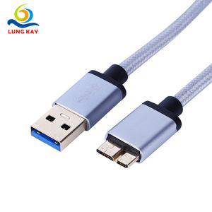Lung Kay Usb 3.0 To <b>Micro</b> B Data Cable Nylon Braided For Mobile <b>Phone</b> External Hard Drive - Product Image 1