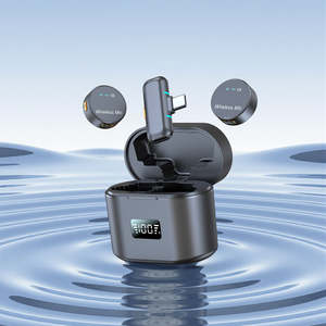 Microphone cravate sans fil 2 en 1, mini microphone à clip, miniaturisé, inalambrico para celular, microphone cravate pour <span class=keywords><strong>YouTube</strong></span>, enregistrement mobile - Product Image 1