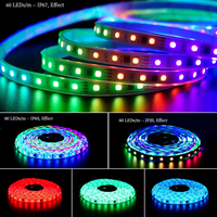 Adaptor lampu Strip LED DMX512 RGB, cahaya Strip pintar 12V MT16703 60LED 10mm untuk dekorasi dalam ruangan bar KTV