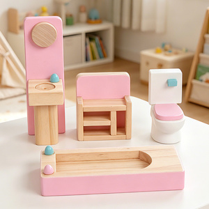Accesorios para <span class=keywords><strong>Casa</strong></span> <span class=keywords><strong>de</strong></span> <span class=keywords><strong>Muñecas</strong></span> en Miniatura a Escala 1:12 para Cocina, Dormitorio y Baño, Juego <span class=keywords><strong>de</strong></span> 35 Piezas <span class=keywords><strong>de</strong></span> Muebles <span class=keywords><strong>de</strong></span> Madera Rosa para <span class=keywords><strong>Casa</strong></span> <span class=keywords><strong>de</strong></span> <span class=keywords><strong>Muñecas</strong></span> - Product Image 3