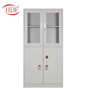De la Oficina de la puerta de cristal armario de acero con Dimensión 4 de almacenamiento de metal de puerta de armario de gabine - Product Image 3