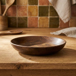 Bol en acacia véritable polonais, bols de service alimentaire, accessoires de table, bols et plats de grande taille écologiques, fournitures pour restaurants - Product Image 1