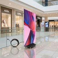 Écran LED pliable P1.86 pour affichage dynamique de menus, panneau d'affichage pour restaurant, écran publicitaire pour commande au comptoir