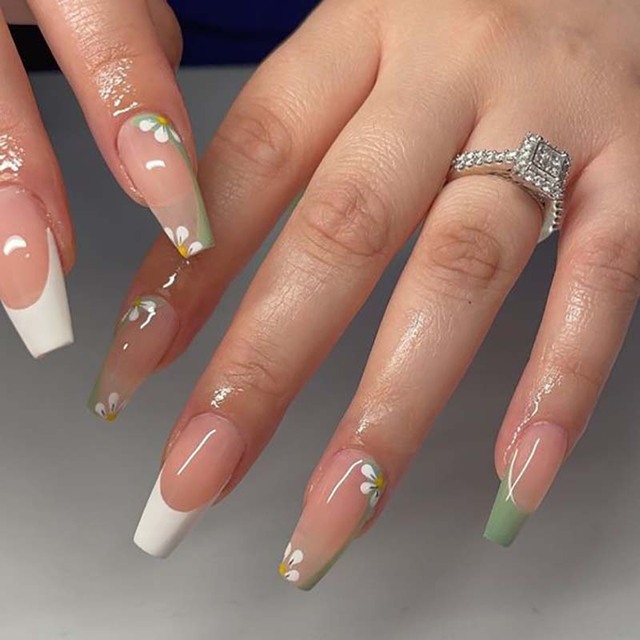 FITDON 120 Stück Transparente Acryl-Nagelspitzen – Ballerina-Form, Mit Etui & Nagelzubehör, Für Nagelstudio & Heimgebrauch