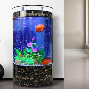Réservoir de poissons rouges en verre semi-circulaire européen de haute qualité circulaire cylindrique écologique maison <span class=keywords><strong>Aquarium</strong></span> <span class=keywords><strong>Factory</strong></span> Direct - Product Image 5